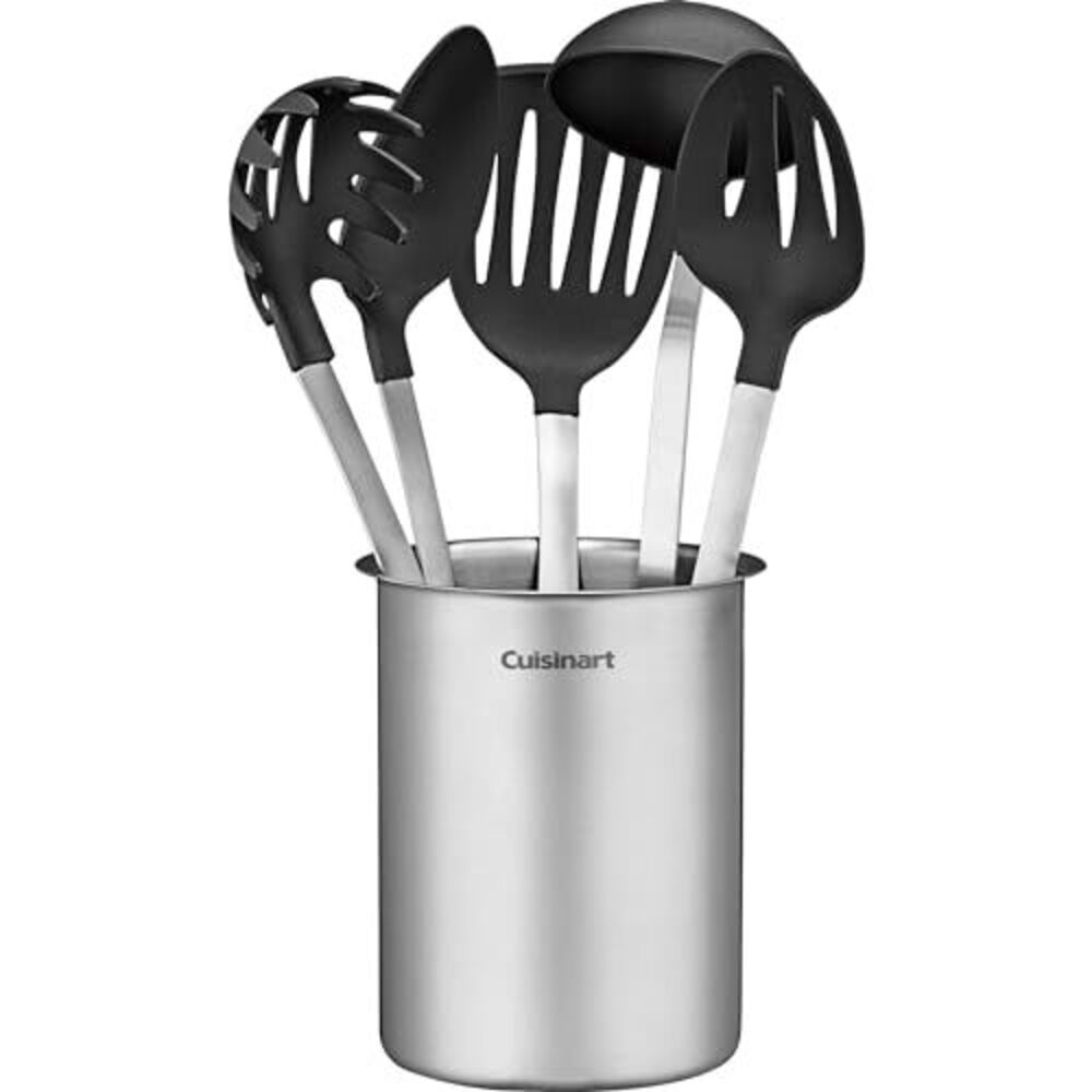 Cuisinart -  Kitchen Utensil Set with Crock 6pc and B Black